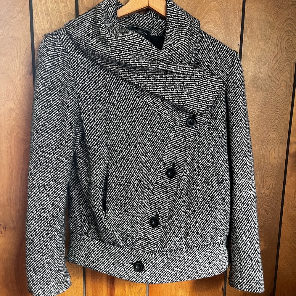 American Atelier Black and White Pea Coat